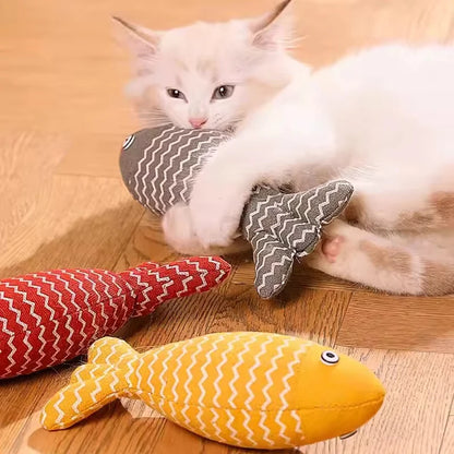 Jouet poisson avec herbe à chat